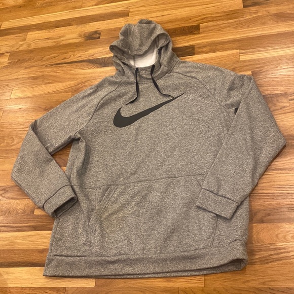 Therma fit tall xl gray Nike hoodie zip pocket